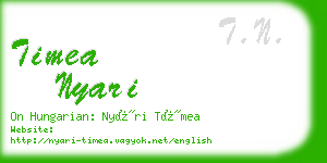 timea nyari business card